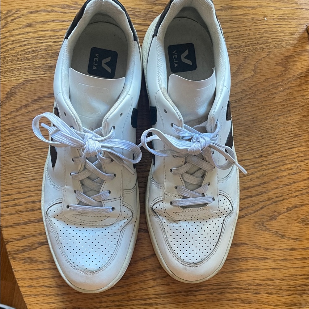 Veja White and Black Sneakers
